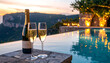 © Galuh - Romantic Sunset Champagne by Infinity Pool