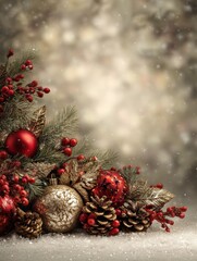 Wall Mural - christmas greeting card background design