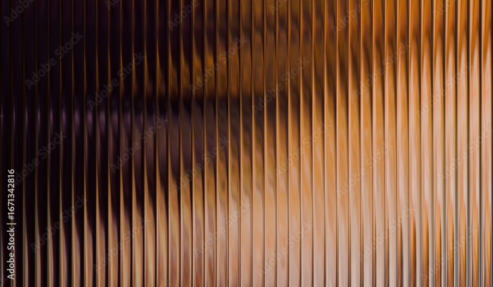 purple and gold gradient with vertical white highlights on ribbed glass effect, vibrant fractal gradient with smooth distortion texture, iridescent glass ripple background