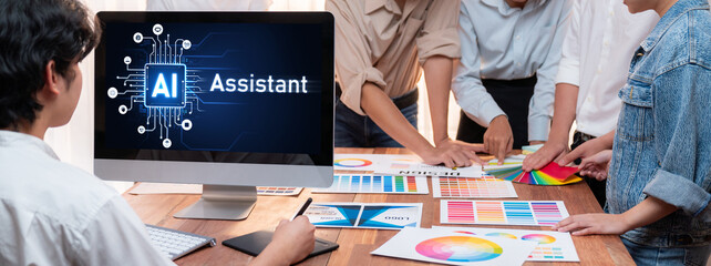 Generative AI virtual assistant tools for prompt engineer and user for ease of engage artificial intelligence AI technology help people to work with generative AI functions by prompting the AI brisk