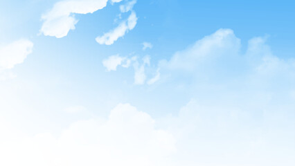 Wall Mural - sky blue or azure sky and clouds is bright white background.