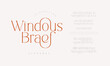 © designfourmonths - Windous Braef Alphabet Typeface with Elegant Flowing Serif Design