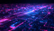 © wajid - Futuristic Neon Blockchain Technology Background