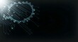 © Rohan - Abstract Technology Illustration with Circuit Lines and Gear on Dark Background.
