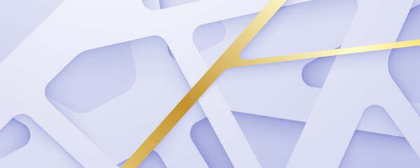 Wall Mural - abstract white geometric background with lines and business design elements
