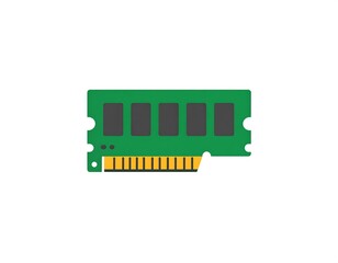 Simple, flat illustration of a RAM module