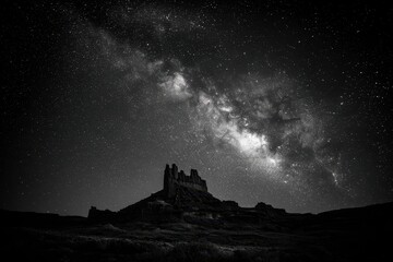 Wall Mural - Stars Utah. Capturing the Majestic Night Sky in Kanab with Long Exposure Shot