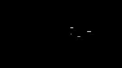 Three animation horizontal white lines centered on a solid black background