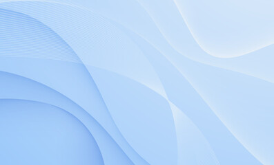 Wall Mural - Abstract blue wave background with smooth light curves and gradient design