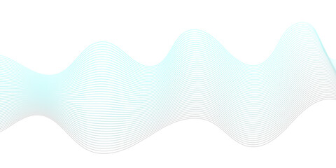 Wall Mural - vector wave digital white and blue gradient blend futuristic technology flow tech transparent line s