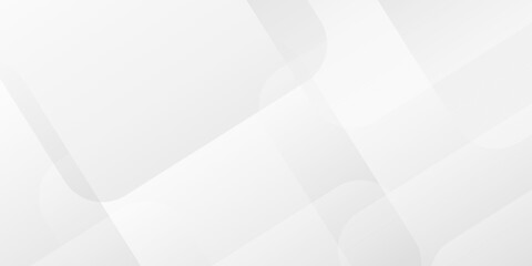 Wall Mural - abstract white and gray overlap triangle geometric technology design. minimal rectangle randomly arr