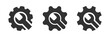 © Virdauso - Wrench with gear icon set. Service tool symbol. Setting sign vector illustration and png transparent
