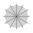 © ZAJAYA CREATE - Classic Halloween Spider Web Vector Illustration with Subtle Shadow Detail Isolated on White Background