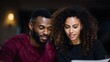 © Thares2020 - Young couple reviewing home loan application in cozy home office