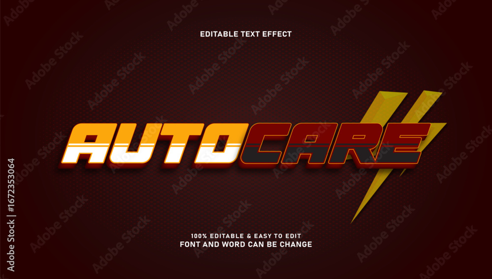 3D automotive text effects, easily editable auto maintenance text ...