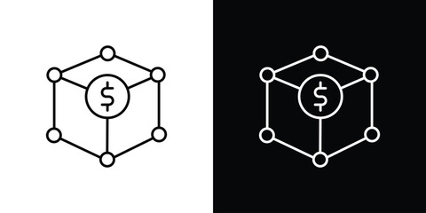 Business model icon in editable stroke. EPS 10 vector illustration.