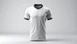 © Fazeel - Minimalist football jersey concept in monochrome with subtle embossed patterns and sleek collar detailing.