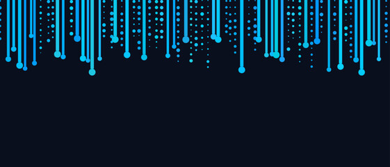 Futuristic vector tech background with blue lines and dots on dark theme.
