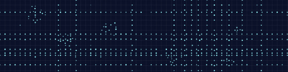 Digital matrix grid: abstract vector tech background with dotted pattern.