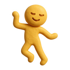 Wall Mural - png joyful clay emoji dancing