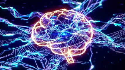 Conceptual representation of artificial intellect and cerebral matter with programming script