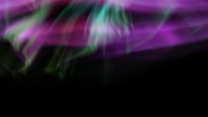 Wall Mural - Whimsical Aurora Animation Green and Pink Loop