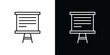 © Zrobac - Presentation icon Lineal Style Vector Illustration. Vector symbol pictogram
