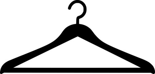 Coat hanger outline icon vector Silhouette illustration isolated on white background 