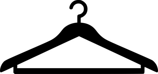 Coat hanger outline icon vector Silhouette illustration isolated on white background 