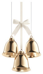 Wall Mural - png gold bells illustration christmas festive.