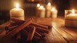 © Iryna - The warm glow of candlelight, cinnamon sticks, and a wooden table make for a pleasant cooking environment