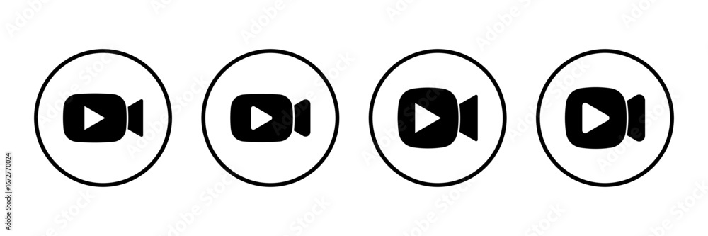 Video icon logo design. video camera sign and symbol. movie sign ...