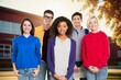 © BillionPhotos.com - Big group of students smiling together at high school.