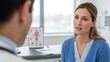 © Dhiditz - Woman patient discussing health concerns with doctor in clinic office