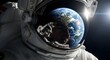© comando - Astronaut's Visor Reflecting Earth A Cosmic Perspective