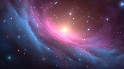 Wall Mural - Cosmic nebula with glowing stars background