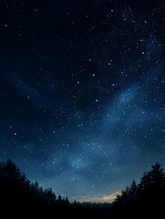 Wall Mural - Night sky with stars background.