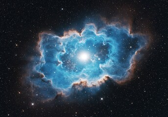 Wall Mural - ​A luminous celestial formation, showcasing a bright star and colorful, swirling gas in the universe