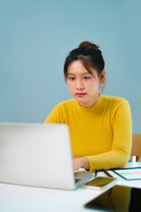 Wall Mural - UX UI applications designer working for smart phone interface