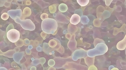 Wall Mural - Pastel orbs float, blurred background, abstract design, website texture