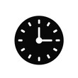 © Gede - Simple black and white clock icon, displaying time at three o'clock.
