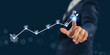 © Parradee - Business success roadmap concept. Points to a upward path marked by progress icons and check marks, representing strategic planning, goal tracking and successful project execution in a corporate.