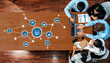 © InfiniteFlow - Professionals collaborate in a modern office setting, analyzing data and visualizing insights using digital tools, laptops, and presentations to drive informed decision-making. Amity