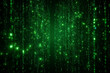 © Tohamina - Green digital rain falling code background
