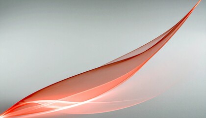 Wall Mural - A scene featuring twin red laser beams moving in parallel, softly glowing with a gentle divergence. The beams are left-aligned, with a wide white right margin creating a stark contrast. The background