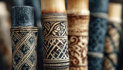 Ornate Carved Canes Close Up