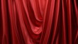 © Marharyta - Luxurious red satin fabric with dramatic draping. Artificial intelligence image