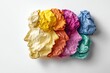© Gopyx - Colorful crumpled paper profiles