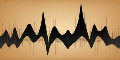Abstract illustration of blue waves and lines with a chart diagram on a web technology background