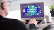 © thodonal - Scientific research concept on a laptop screen